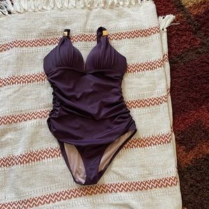 Gorgeous Purple VS swimsuit with gold detailing